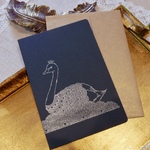 'とってもおきのカード' SILKSCREEN PRINT CARD - SWAN 