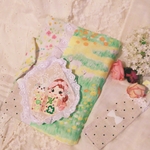 ☆yoshimon1015様オーダー作品☆女の子とうさぎ刺繍のブックカバー