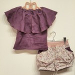 リネンブラウスとかぼちゃパンツ　女の子　春　子供服　ズボン