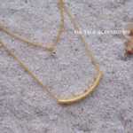 【再販3】2連 ＊smile necklace＊ ゴールド