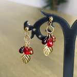 再販♡ 木の実のピアス レッド