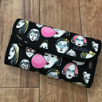 やりくり上手さんの長財布☆Face＊Black☆受注製作☆残り1点で終了！