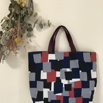 幾何学柄＊横型トートバッグ