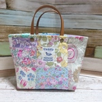 【sale】リバティパッチ＊トート型小物入れ⑲＊Ｌ＊ミックス