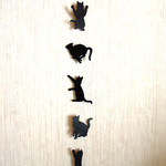 猫のシルエット　ガーランド
