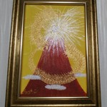 風水絵画 最強開運＊金神昇龍赤富士光玉  金運 龍神 大願成就ドラゴン 邪気払い