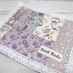 【sale】リバティパッチ＊ミニマット＊あずき＆パープル