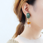 【TIME SALE!!!!!!!!】【 Emma-71 】ドイツヴィンテージグリーン・アソートイヤリング・ピアス