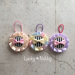 再販♡ロゼット風♡ベージュパールのヘアゴム
