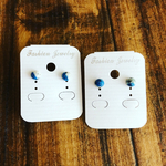 再販 アズライトの一粒ピアス