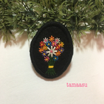 お花の刺繍ブローチ✴︎482