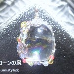 レインボークォーツペンダント（ワイヤージュエリー☆ワイヤーアクセサリー☆ワイヤーラッピング天然石ネックレス）