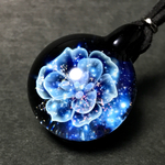  ≪星空の花≫　ガラスのペンダント Glass accessories