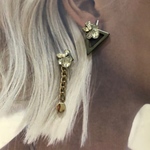 シルバーアシンメトリーイヤリングピアス