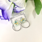 2way♡かすみ草と銀箔ピアス
