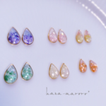 雨粒ピアス＊(ノンホール変更可)
