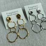 3連ラウンドピアス