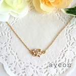 忘れな草の花ネックレス/ゴールド