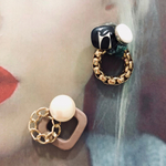 アシンメトリービンテージ✖️パールピアス イヤリング