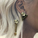 アシンメトリービジューピアス イヤリング