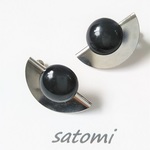 モダンシルバー＆ブラック（ピアス＆イヤリン）