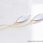 【14KGF】Ear Thread Earring,Light Blue Grey Opal～Lavender Opal 