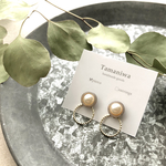 再×3販♪金属アレルギー対応＊2way パールとリング＊イヤリング / ピアス