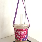 ドリンクホルダー（台湾花布:紫）