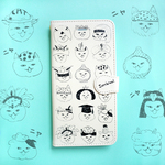 ニヤつく猫iPhoneケース／手帳型