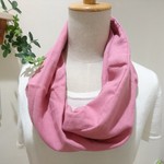 ダブルガーゼ　スヌード マロウピンク 一重巻