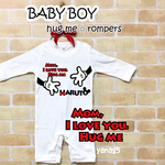 ☆MOUES HAND☆シリーズ boy's ♡hug me 長袖ロンパース