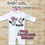 ☆MOUES HAND☆シリーズ girl's ♡hug me 長袖ロンパース