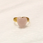 🔮💍💖ローズクォーツのハートのリング
