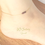 さりげなくかわいい♡ 小さなガーネットのアンクレット ゴールド/シルバー ☆14金ゴールドフィルド(K14gf刻印つき)に変更できます。 シンプル
