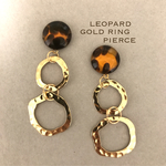レオパード・ゴールドリングピアス