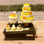 ビオラとオレンジのネイキッドケーキ  set