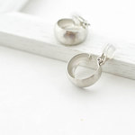 Tsuchime Metal Hoop Earrings(silver)