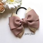 ❤︎180超え ④番人気 *beige×antique pink*バイカラーリボン