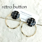 【pierce】rétro button*black