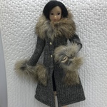 momoko用　毛皮のコート・ティペット付きセット