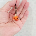 かぼちゃのハロウィンストラップ レース編み