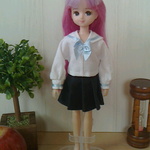 【SALE】水色リボン×白セーラー服