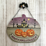 トールペイント♡パンプキン型ハロウィンの壁掛け