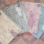【fu様オーダー品】【しおり付文庫本サイズ】しろくまプリントブックカバー