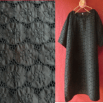 総レース　お花刺繍　ゆったりワンピース　黒 