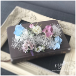 ブーケとお揃い　かすみ草×小花のヘッドピース　【at8***様オーダー作品】　海外ウェディング パーティーにも