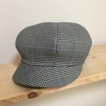 【SALE】グレンチェックのキャスケット