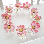 水まるで本物　allフェイク ピンクコスモス秋シンプルアレンジ