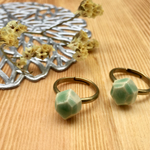 陶器の指輪 ＊織部＊