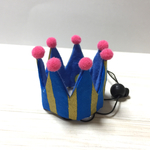 ニャンコの王冠☆ブルーゴールドストライプ